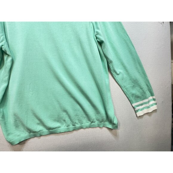 Tommy Hilfiger Womens V-Neck Sweater Size 1x Mint Green Long Sleeves Casual NWT - Picture 10 of 11